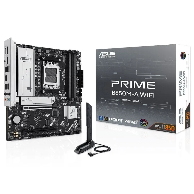 Scheda madre ASUS B850M AM5 Micro ATX PRIME B850M-A WIFI DDR5 Wi-Fi 6E 2.5GbE LAN