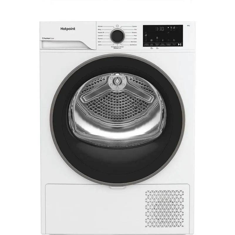 Asciugatrice pompa di calore Hotpoint HPT 84D BS IT 8kg Classe C 16 programmi