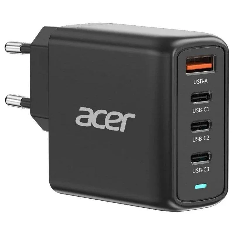 Caricatore Acer GaN II 100W PD 3x USB-C 1x USB-A 2m Nero