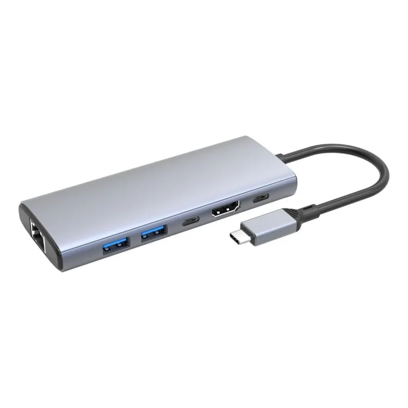 Hub DLH 6 porte 10 Gbps USB-C HDMI 4K modello DY-SA5260 Extra Ethernet Gigabit