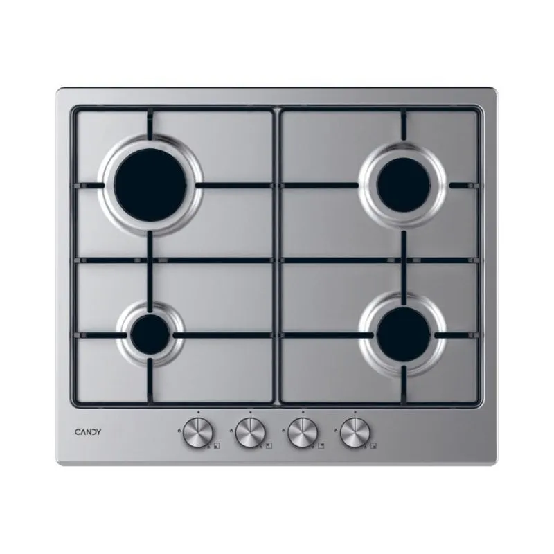 Pia a gas integrabile Candy Essenza 4 fuochi acciaio inox