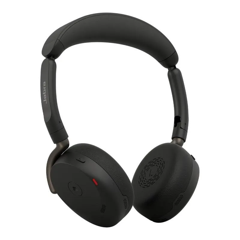 Cuffie Jabra Evolve3 65 Flex wireless Bluetooth nero con cancellazione adattativa del rumore, comfort pieghevole