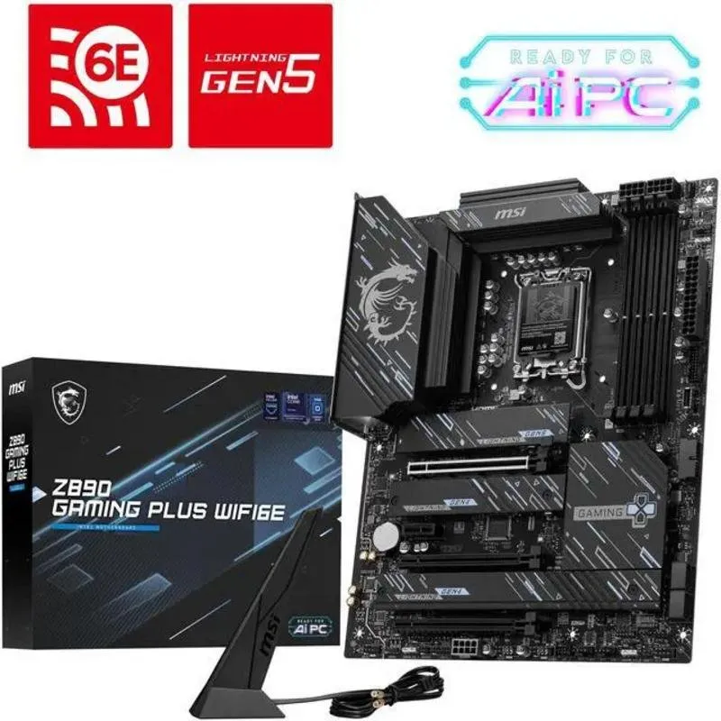 Schede Madri MSI Z890 GAMING PLUS WIFI6E Z890 LGA 1851 DDR5 ATX WiFi 6E PCIe 5.0