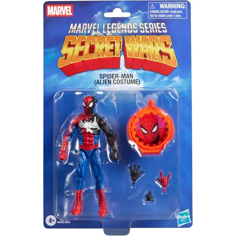 Figura Spider-man Marvel Legends Series Costume Alien Articolata 15 cm
