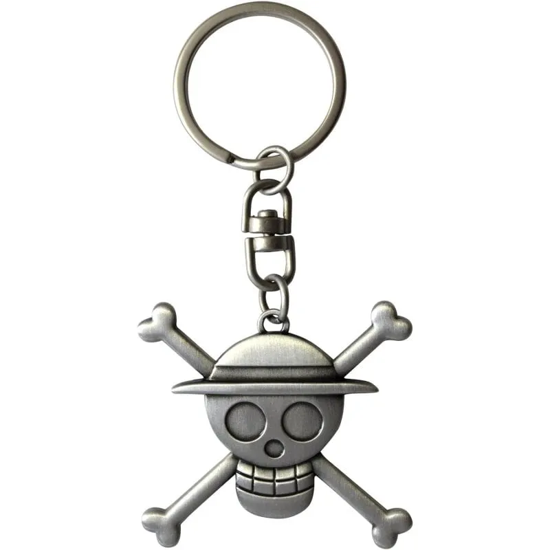 Portachiavi 3D Abystyle Calavera One Piece Metallo Crew Cappello di Paglia