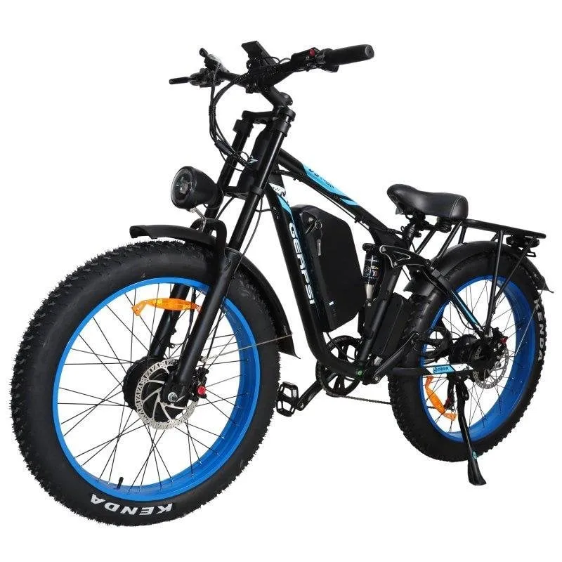 Bicicletta elettrica Baolujie DP-2603 2x1500 W 52 V 32 Ah 55 km/h 26" Blu