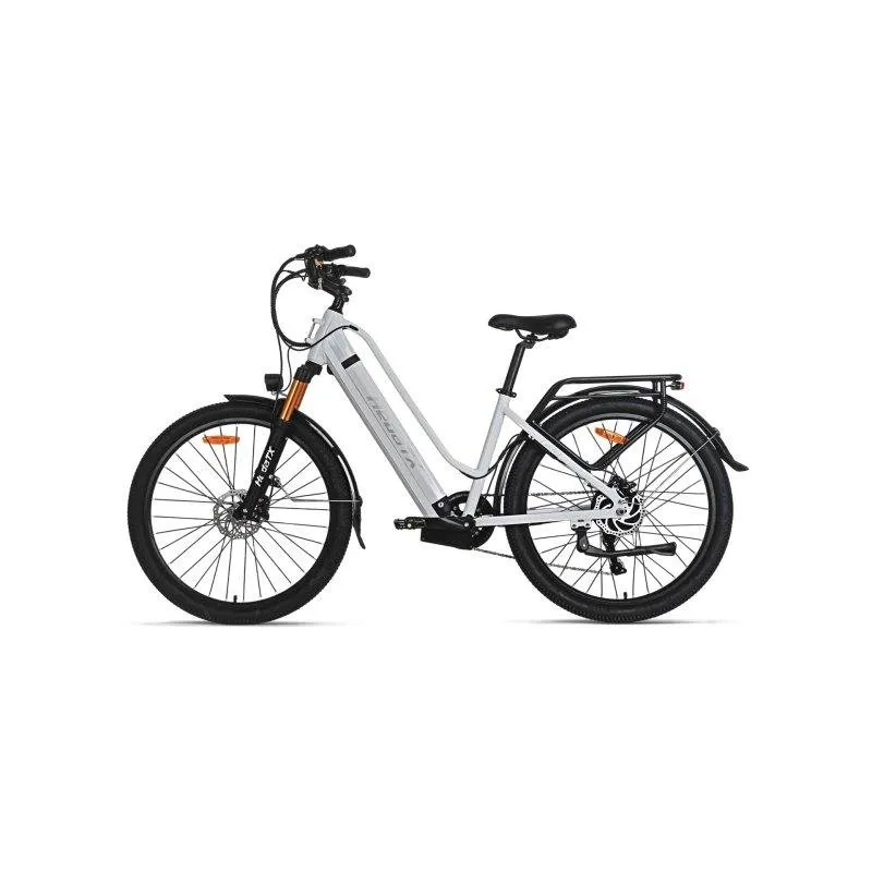 Bicicletta elettrica Hedatx TX10 48V 19,2Ah Freni Disco Idraulici Bianchi