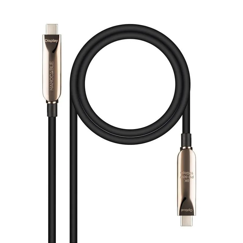 Cavo USB-C Nanocable AOC Gen2x1 60W 10Gbps 8K 10 m