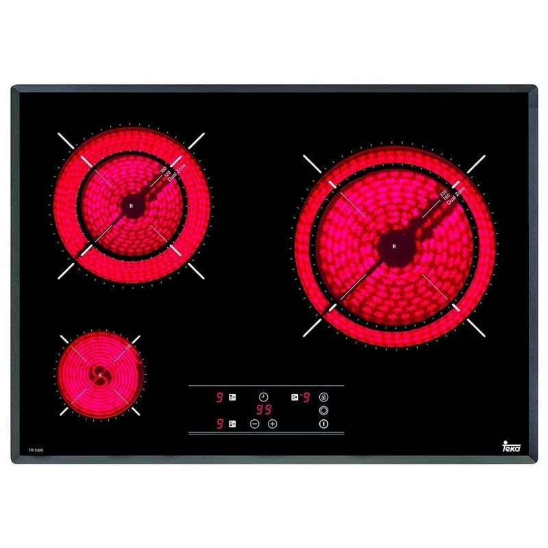 Piastra in vetroceramica a 3 zone smussata nera Teka TR 5300
