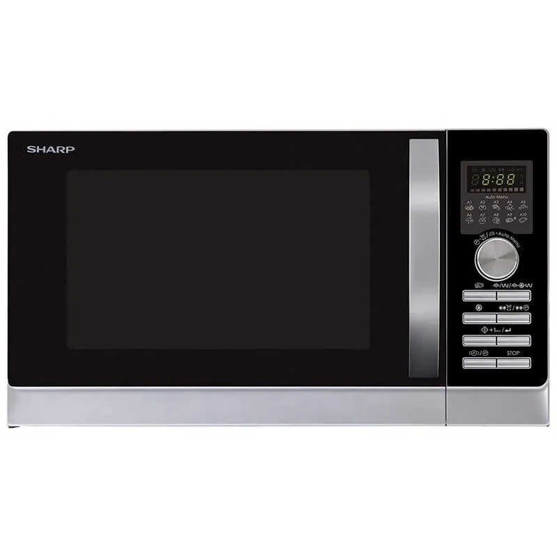 Sharp R843INW Microonde con Grill 3 in 1 25L 900W Argento