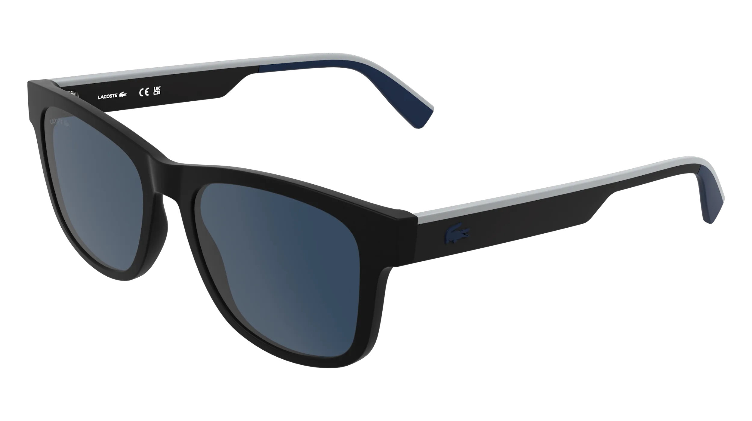 Lacoste L6075S 2 Occhiali da sole Bio-iniettato Nero Blu Squadrata Normale
