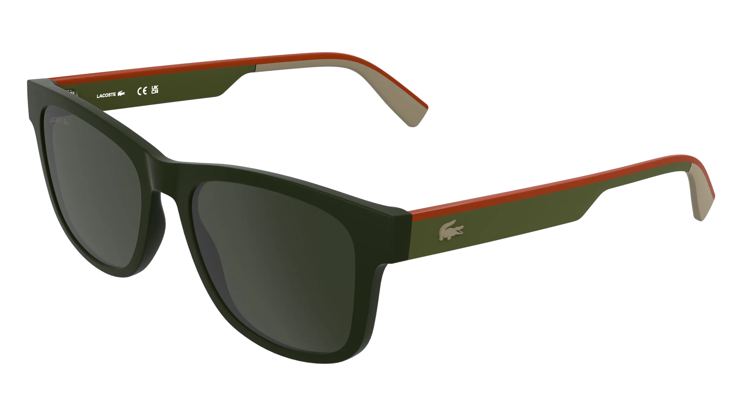 Lacoste L6075S 318 Occhiali da sole Bio-iniettato Verde Squadrata Normale