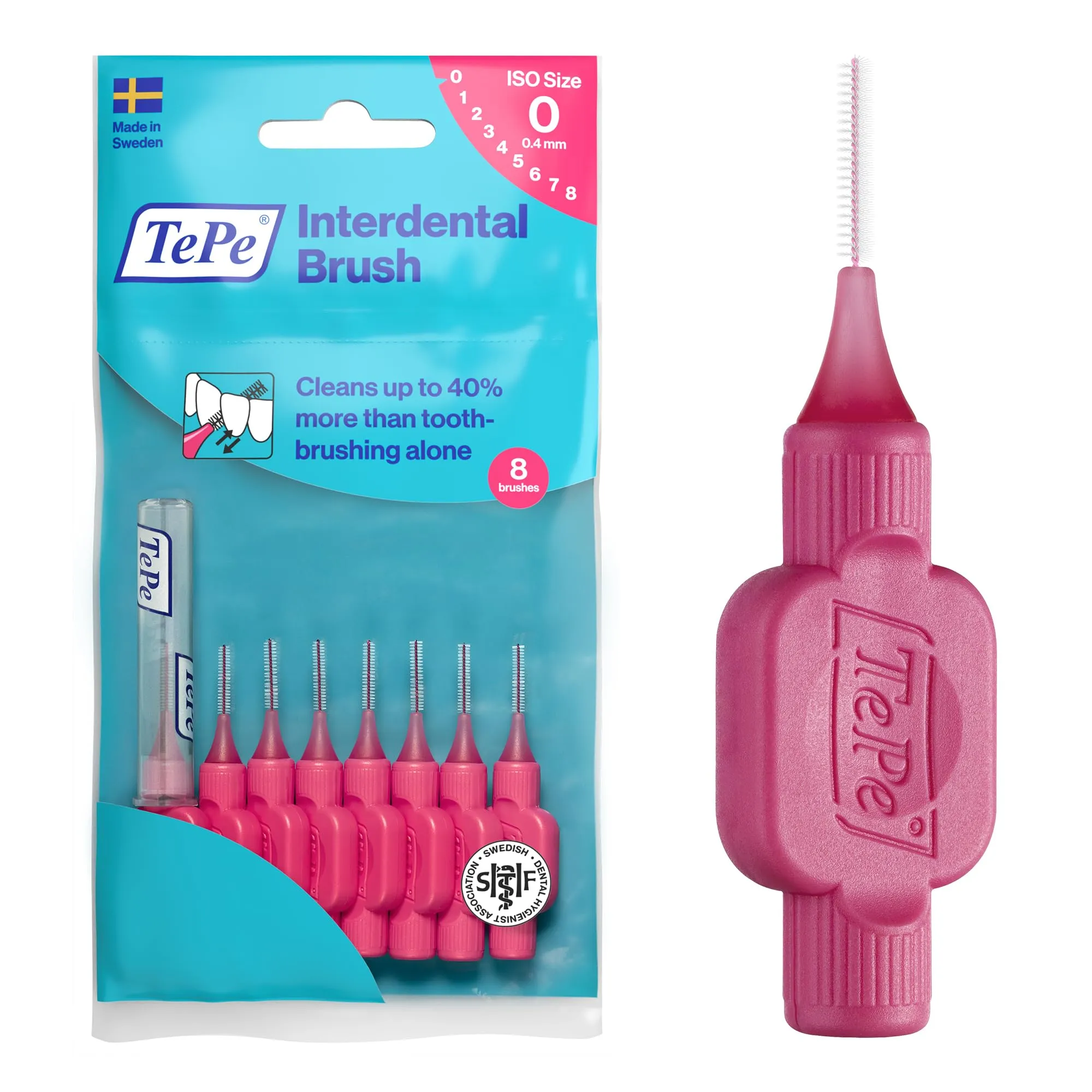 Scovolino TePe, Original, Rosa, 0.4mm/ISO 0, 8pz