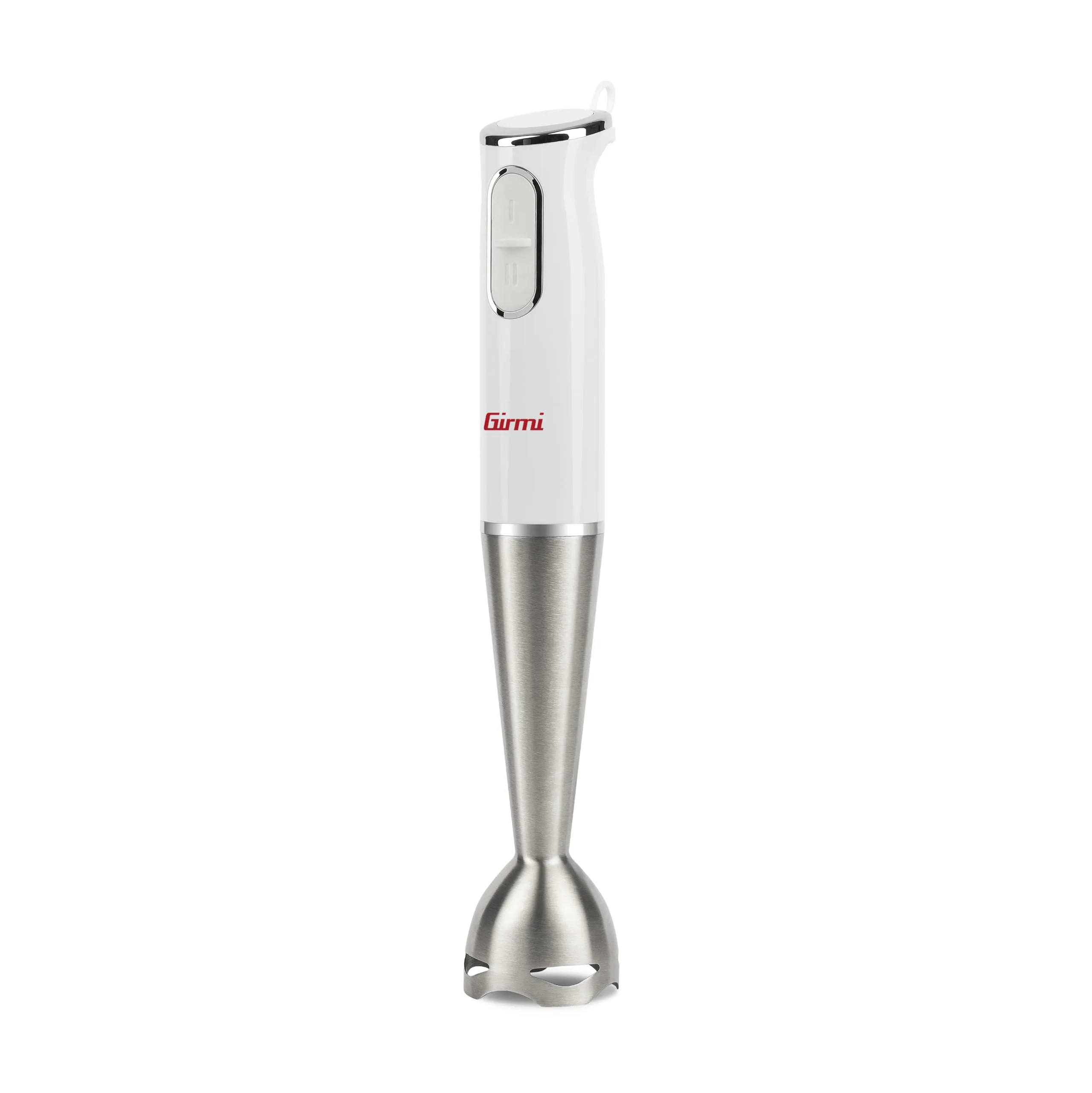 Girmi MX03 Frullatore a Immersione, Fusto Lungo in Acciaio INOX, Bianco