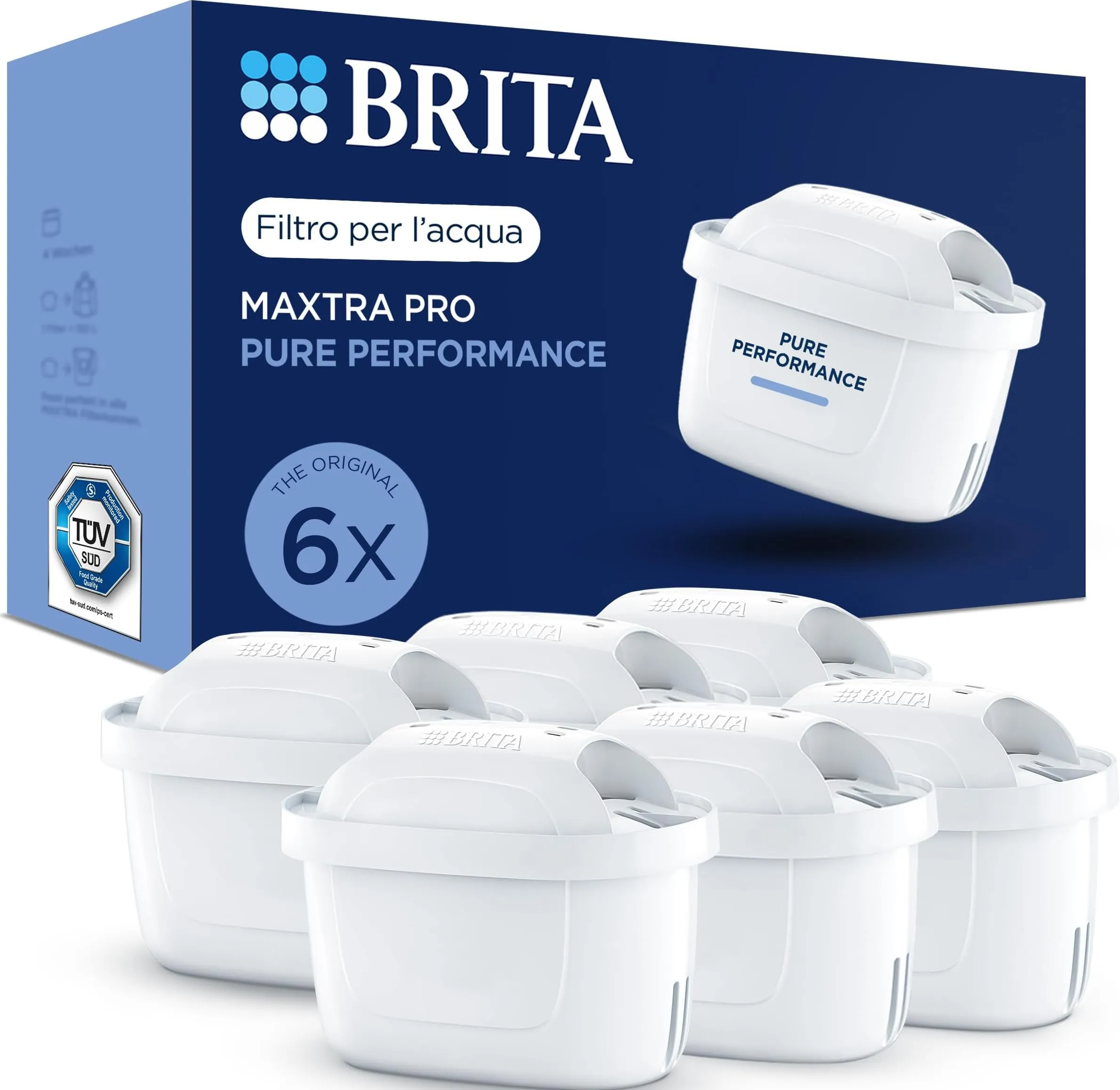 BRITA Filtro acqua rubinetto MAXTRA PRO Pure Performance - 6 pezzi
