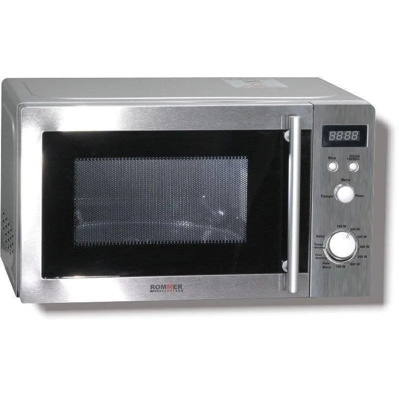 Microonde Rommer M 823 S 20L 700W Pannello Digitale Inox 8 Livelli