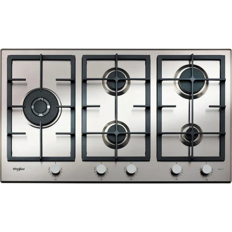Piastra a gas Whirlpool GMAL 9522/IXL iXelium 86 cm Acciaio Inox 5 Fuochi