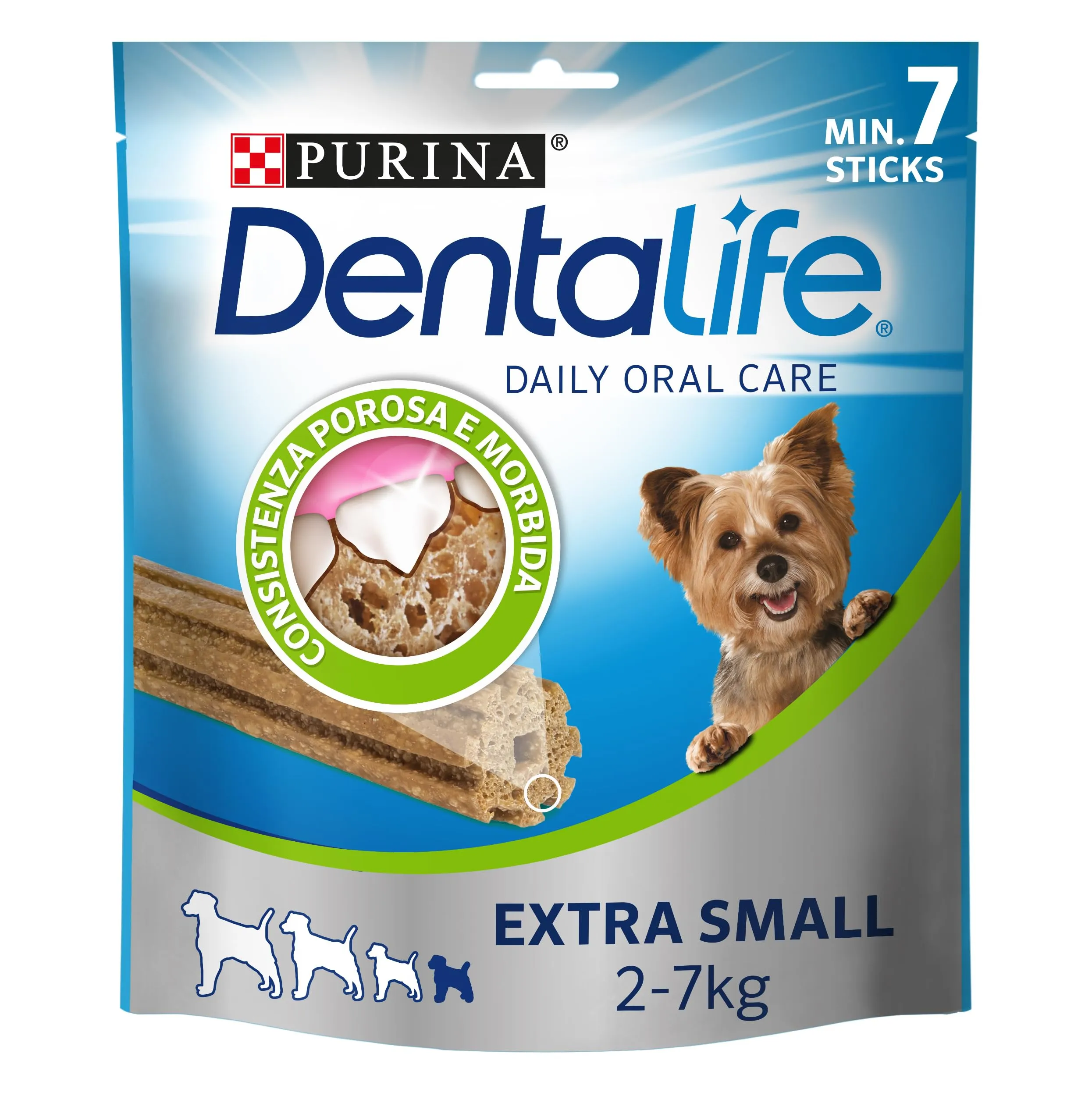 PURINA DENTALIFE Snack per l'Igiene Orale per Cani 6 Confezioni da 7 Stick